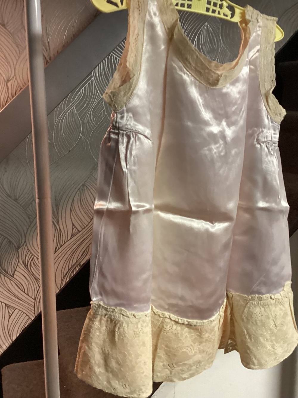 ‎ VINTAGE. SATIN VICTORIAN STYLE SLIP DRESS  YOUNG GIRLS